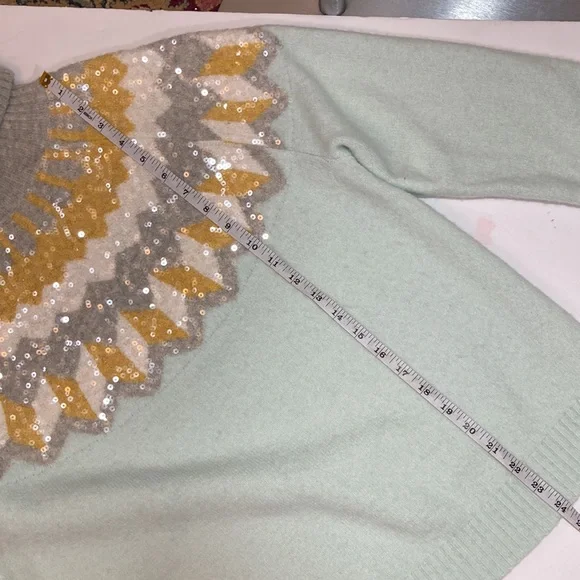 💙NWT! J.Crew Fair Isle Sequins Turtleneck Sweater - Picture 11 of 15